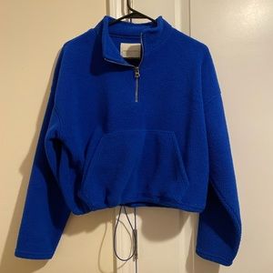 Vivid blue quarter zip